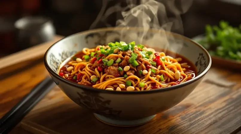重庆小面的麻辣诱惑，越吃越上瘾 - 欧美色影院美食短视频封面